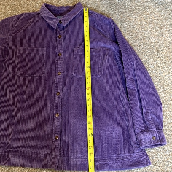 L.L. Bean Women’s Purple Wide Wale Corduroy Shirt Jacket Plus Size 3X - Picture 8 of 12